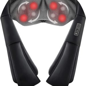 Electric Acupressure Neck and Back Massager Neck Shoulder Back and Waist Body Heat Kneading Massager